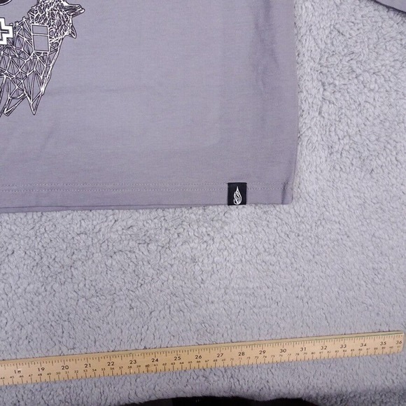 Threyda Shirt Mens Large Gray Pullover Lightweight Geometric Logo Mandala 2723 - Picture 3 of 8